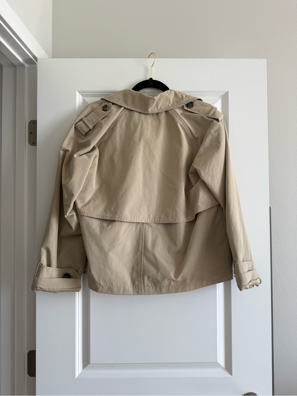 Abercrombie & Fitch Short Beige Trench Jacket - Picture 4 of 4